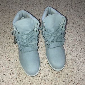Baby blue Timberlands